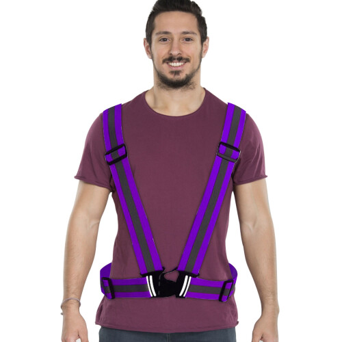 Neon Reflective Vest for Running and Cycling with 2