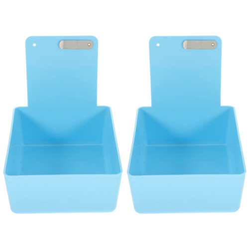2Pcs Blue Plastic Retainer Storage Case Durable Dental Holder Compact