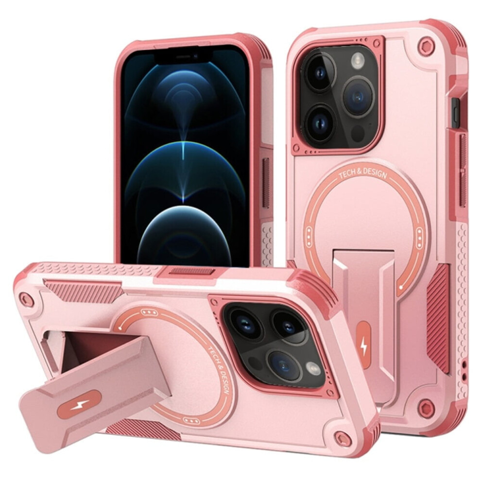 Iphone 12 Pro Max 6.7" Case Â Magsafe Compatible, Military-Grade Shockproof Tpu With Built-In Stand Pink 9313598252746