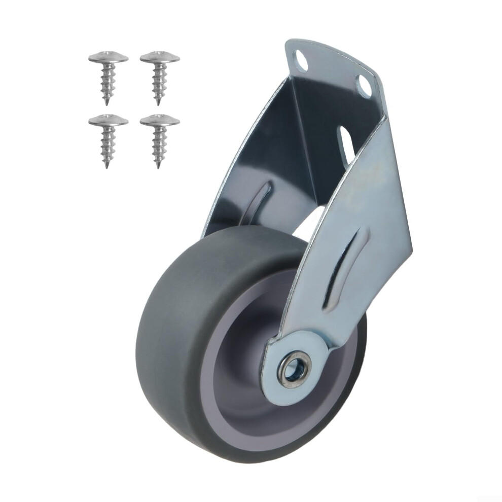 Adjustable Gate Caster Wheel Steel Rubber 60X50x20mm 971050359946