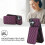 Dark Purple PU Leather RFID Wallet Case for iPhone 16 Plus 7