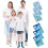 Disposable Rain Poncho Family Pack 6 pcs 50% Thicker with 1