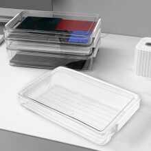 Paper Storage Box 1Pcs Clear Plastic Document Storage Box 13.19x9.25x1.57" Moistureproof Archive Organizer with Lid