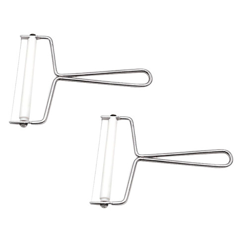 2pcs Stainless Steel Cheese Scraper Set – Multi-Function Butter & Cheese Slicer, Compatible with Baking Tools