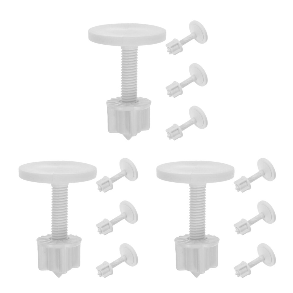 12Pcs Waterproof White Toilet Seat Screws Plastic Fixing Repair Kit 3712458671134
