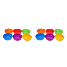 2Sets Assorted Color Plastic Paint Trays Durable Kids DIY Art Palettes