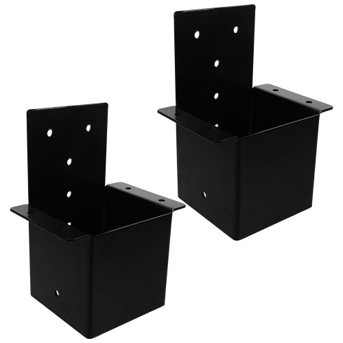 2pcs Pergola Brackets Post Base 4 X 4 Inch Post Anchors Deck Post Brackets Support Deck Base Plate Pergola Brackets Fence Kit Mailbox Mount