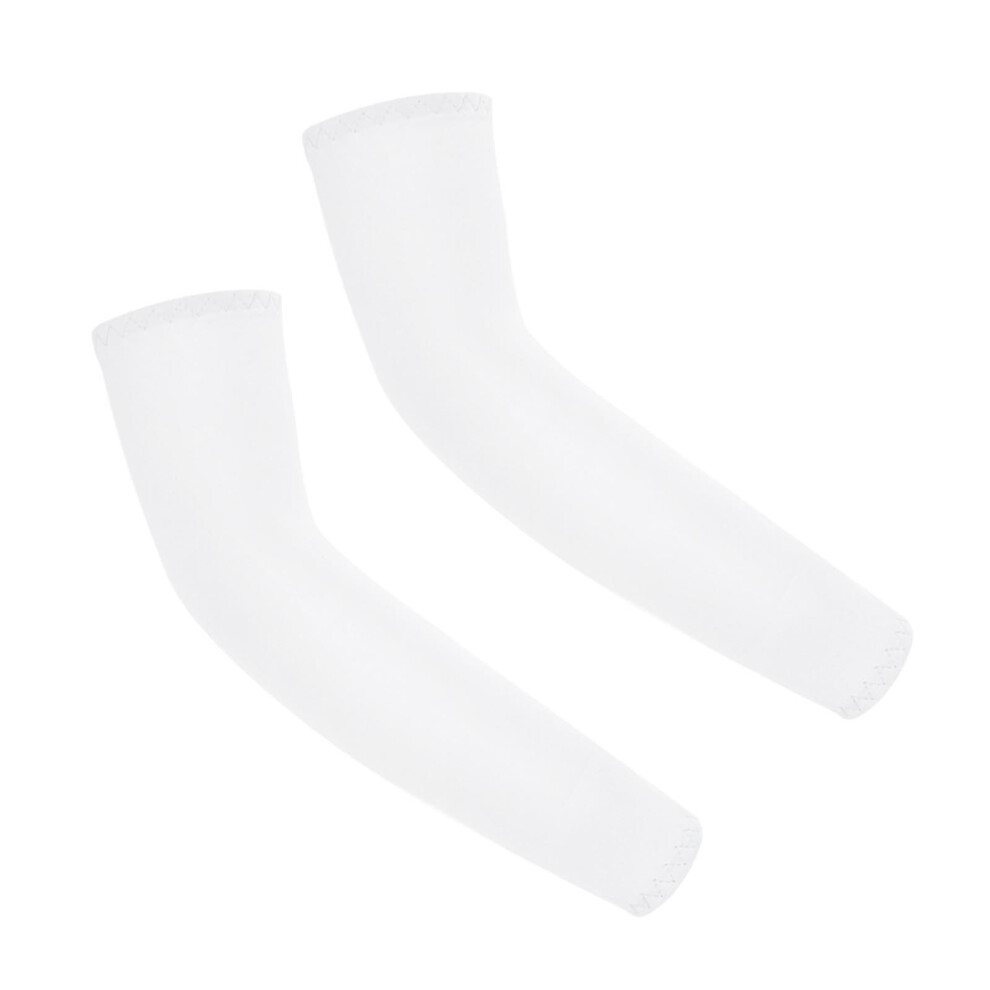Kids' UV Protection Arm Sleeves Compression Cooling White