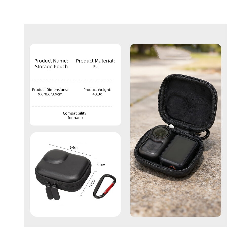 Dji Osmo Nano Protective Storage Case With Carabiner And Black/Gray 908436838276