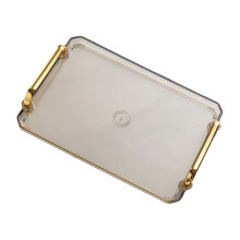 Plateau de service rectangulaire polyvalent en plastique élégant, idéal pour les collations et les fruits. Accessoires de cuisine.