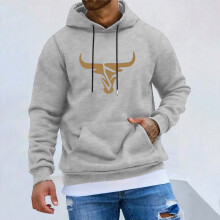 Herren-Hoodie mit Stierkopf-Grafik, Langarm-Sweatshirt, Größen XS-4XL