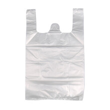 Transparent Bags, Reusable Transparent Bags, 100Pcs White Transparent Bags Disposable Vest Style Handheld Plastic Bags for Hotel Takeaway Packaging