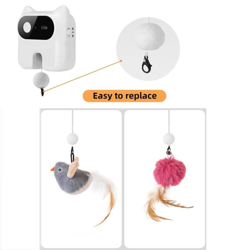 Interactive Plush Cat Toys for Cats Stretchable Rechargeable Automatic Interactive Cat Plush Toy Hanging for Cat Teaser 2