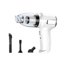 Aspiradora portátil para coche, potente succión, aspiradora portátil USB para coche, mini aspiradora multiaccesorio, ideal para la limpieza del
