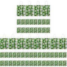 72Pcs Green Soccer Party Paper Bags with Handles for Snack Gifts