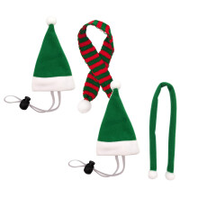 Ensemble mini bonnet et écharpe de Noël pour animaux de compagnie – Bonnets de Père Noël, décorations de Noël, loisirs créatifs, articles de