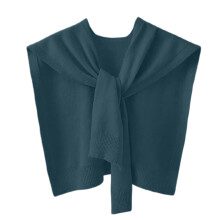 Xale feminino de tricô elegante em cor sólida, azul escuro.