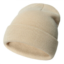 Winter Knitted Beanie Newborn Crochet Pullover Warm Cap Beige S