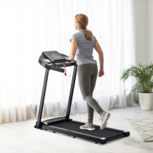 Motorised Treadmill w/ LED Display, Black