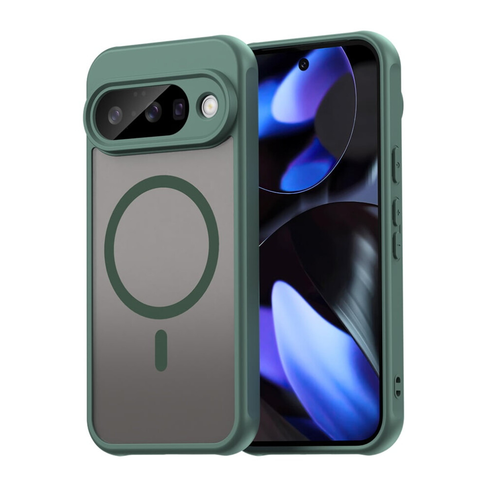 Magnetic Translucent Matte Case For Google Pixel 10 – Compatible With Magsafe, Military-Grade Drop Protection, Green 9450273088648