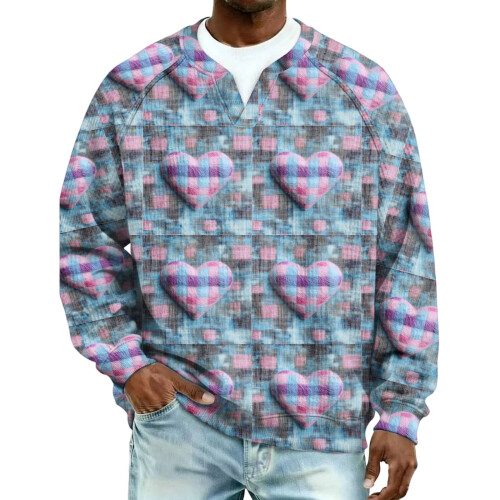 Ανδρικό Φούτερ με Κουκούλα Raglan με V-Neck και Βάφλα, για Υπαίθριες Δραστηριότητες -