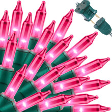 Super-Bright Pink 200-Light String (39.2ft), UL Certified, for Outdoor Tree, Garden, Party, Patio, Wedding – Compatible with Standard Outlets