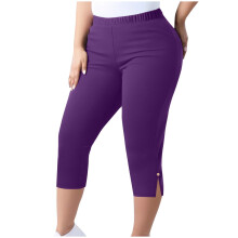 SYMOID Dame Lilla Capris til Petite & Plus Size (4XL) – Stretch Yogabukser & Afslappede Capris Leggings