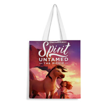 Plátenná taška Spirit Riding Free – štýlová, opakovane použiteľná dámska taška s vnútorným zipsom, 33,8 x 39,8 cm