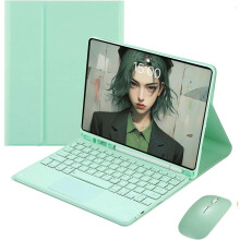 Husă subțire cu tastatură compatibilă cu Samsung Galaxy Tab A7 10.4" (2020/2022), suport detașabil, touchpad încorporat și suport pentru creion