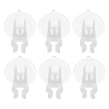 Lot de 6 supports de bougies électriques à ventouse pour fenêtre, avec pinces pour bougies sans flamme, idéaux pour Noël.