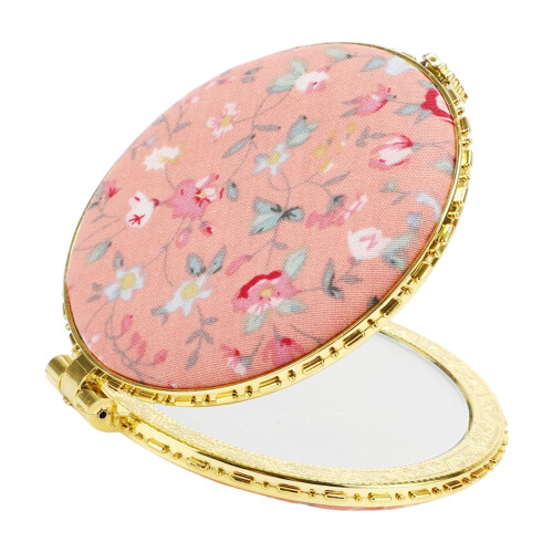 1 Pc Flower Pocket Mirror Mirror for Purse Pink