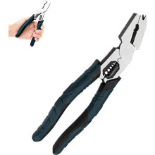 Industrial Multi-Function Cutting Pliers with Nail Puller, Wire Cutter/Stripper/Crimper, Compound Leverage – Compatible with Home Repair & DIY