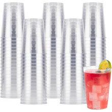 100PCS 10oz Clear Plastic Cups for Party, Disposable Clear Plastic Cups, Cocktail Glasses for Wedding Thanksgiving, Christmas, and Parties