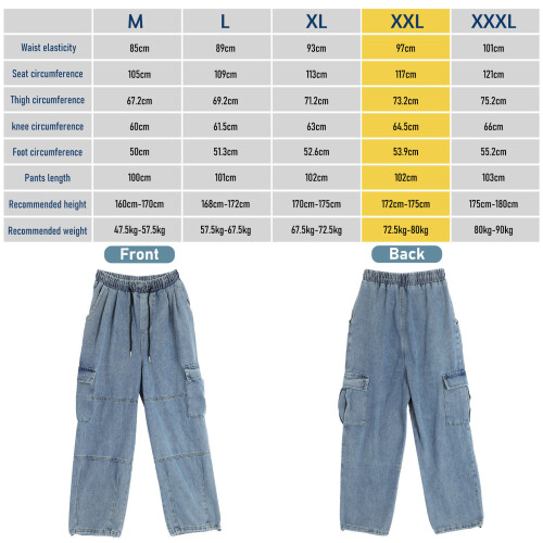 Herren Jeans Baggy Cargo Hoher Komfort 1