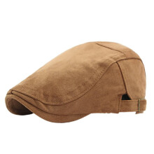 Utenrikshandelshatt for menn og kvinner, britisk retro beret, enkel, vanlig semsket ducknebb-lue, avslappet allsidig foroverlue