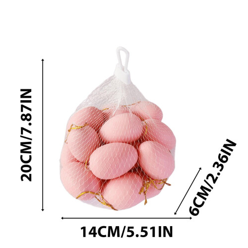 20pcs Solid Color 2.4" Plastic Easter Eggs, Blank Eggshells for Crafting & Decorating, Compatible with Student & Holiday Art Activities – Pink 2