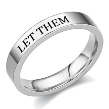 Wentin Rings Udsalg! Graveret venskabsring i rustfrit stål til sorority-søstre og bedste venner – Inspirerende og motiverende smykkegave