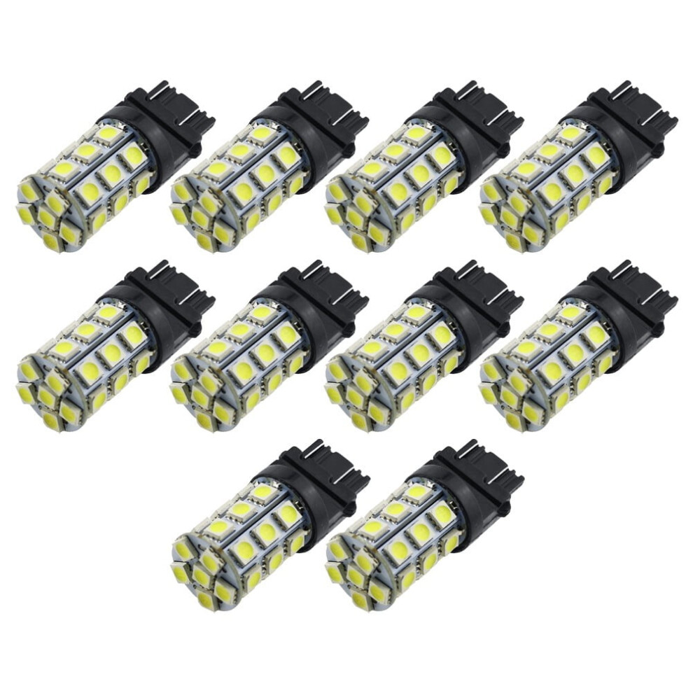 10-Pack 7443 Led Reverse Tail Brake Turn Signal Bulbs 6000K For Cars Light/White 9377112575285