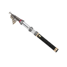 Telescopic Fishing Rod Carbon Fiber, Easy to Travel, Stainless Guides Ceramic s, Portable Outdoor Fishing Pole for Bass, Trout, Other Species - 1.3m