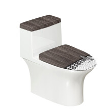 Conjunto de capa de vaso sanitário com estampa de piano e borda elástica em formato de U2