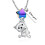 Cat Cremation Pendant Necklace for Ashes, Sterling Silver, 1