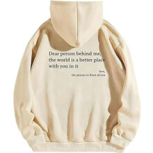 Hoodie met de tekst "Dear Person Behind Me", "You Are Enough" en "The Hope"