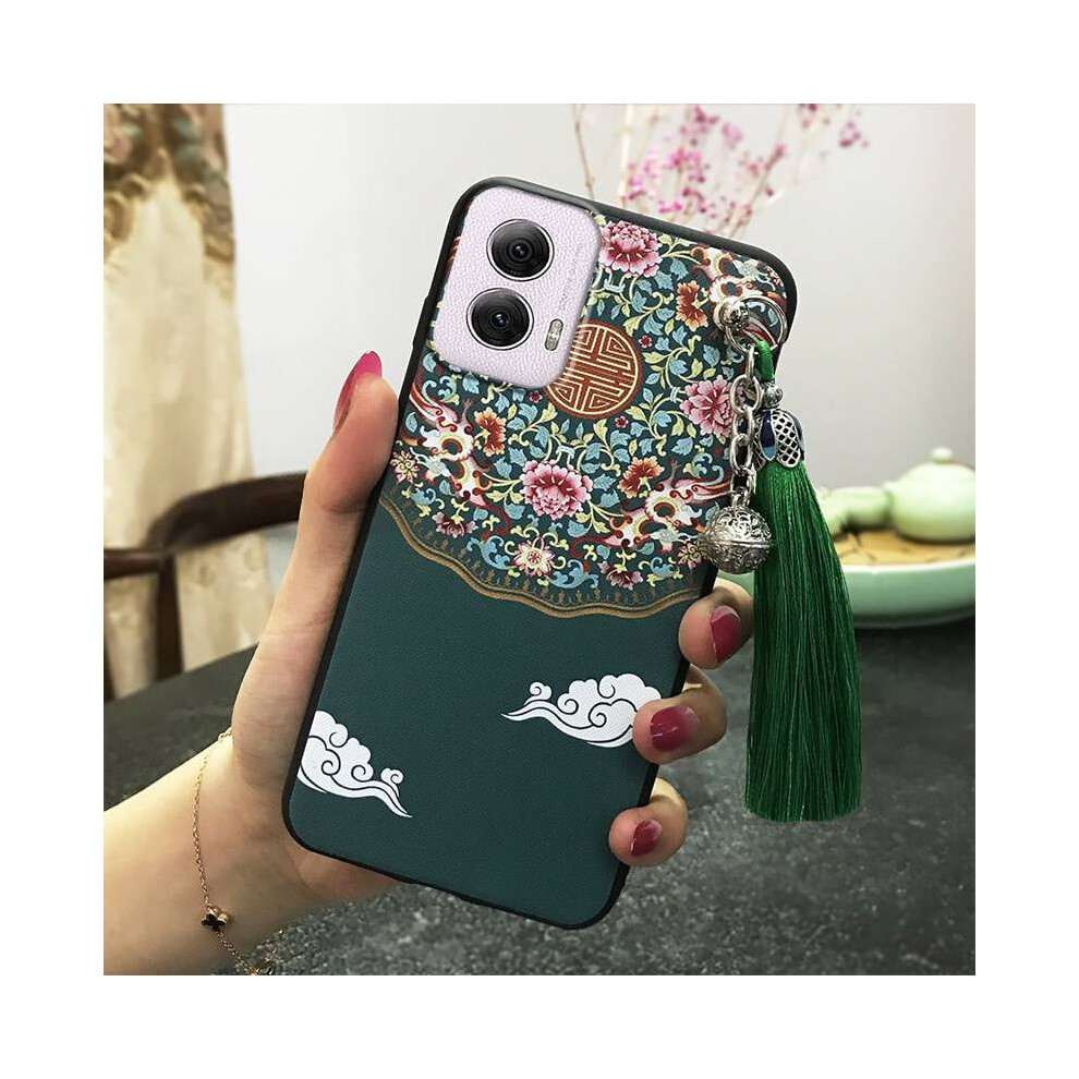 Moto G Power 5G 2024 Phone Case – Shockproof Tpu, Chinese Style, Dirt/Water/Anti-Dust/Anti-Knock, Silicone With Tassel & Bell 9180435284044