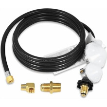 12 FT Propane Hose Compatible with Mr. Heater F273684 Buddy Heaters, w/ Regulator for RV, Grill, Stove, Generator – 3/8" F x 3/8" M Street Elbow