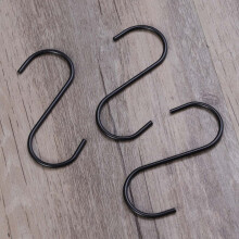 stainless steel s hooks S Hooks Black for Professional Chefs in Bathroom Use 12Pcs