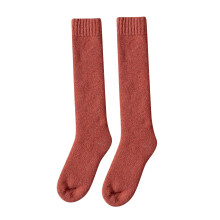 Women's Extra Thick Fleece Knee High Socks, Thermal Winter Wool Calf Socks for Cold Weather, Long Boot Socks with High Elasticity, Warm Gift Sock - B