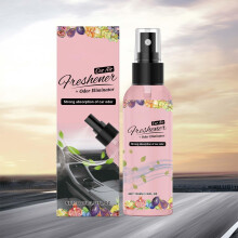 Natural Non-Toxic Car Air Freshener, 3.38 oz Travel Size, Exotic Bergamot & Fruits Scent, Odor Eliminator