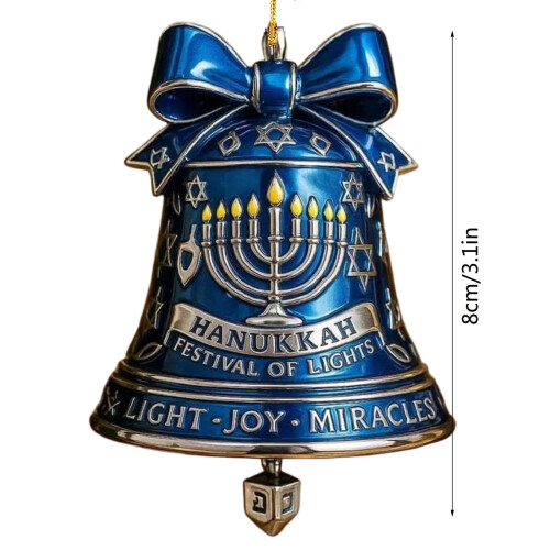 Hanukkah Acrylic Ornament Stained Glass Effect 2