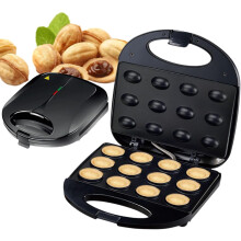 Walnut Cookie Maker 12, Non-Stick Oreshki Mold, Double-Side Electric Walnut Cake Maker Compatible with Home Ovens