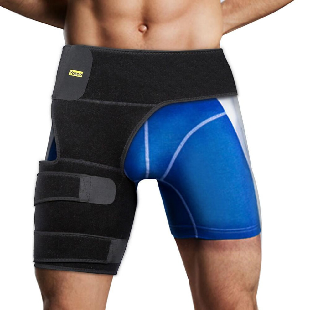 Thigh Compression Sleeve, Breathable Neoprene, Ergonomic Design, Thigh, Brace